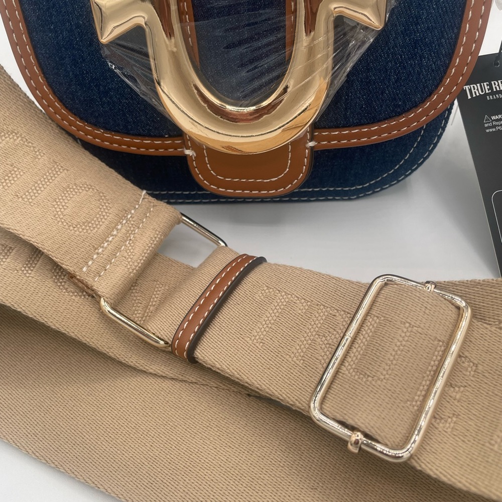 True Religion Denim Horseshoe Mini Crossbody NWT - Picture 6 of 8